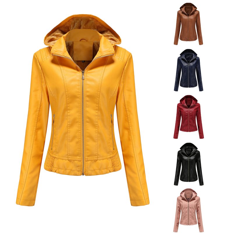 Fleece-Lined Zippered Slim Jacket for Women - Image 5