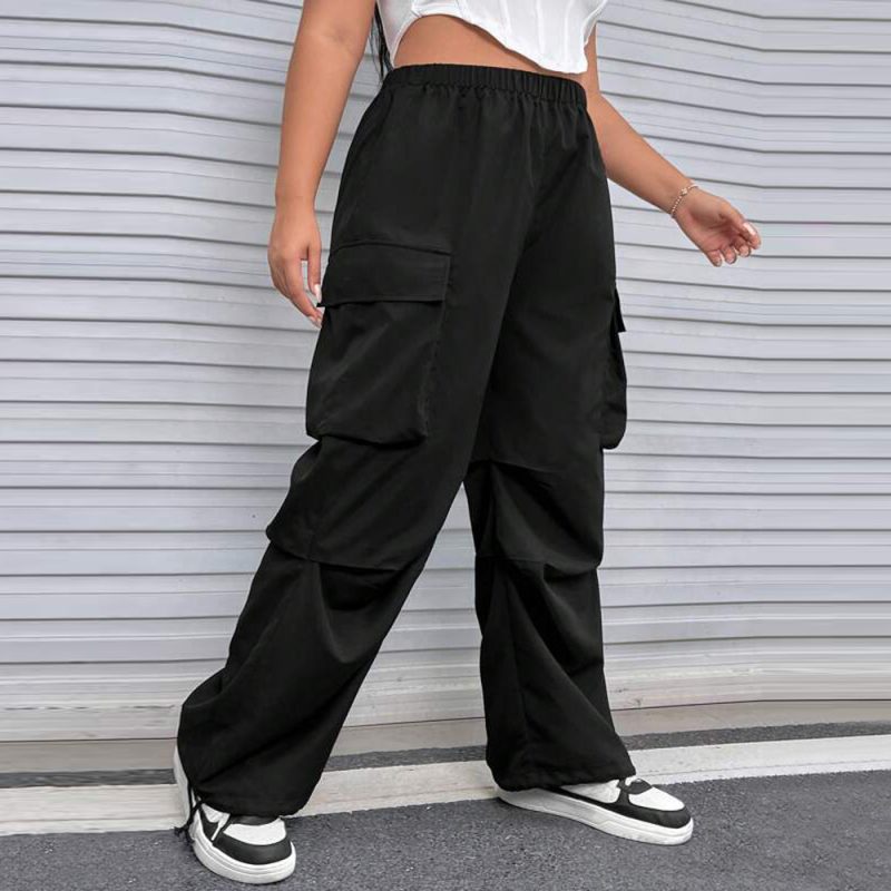 Plus Size Autumn Winter Elastic Waist Overalls - Image 4
