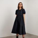 Hepburn Little Black Midi Dress | Short Sleeve