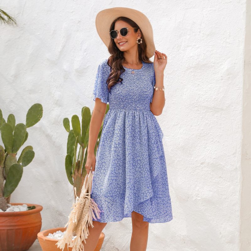 Slim Fit Chiffon Printed Dress - Image 6