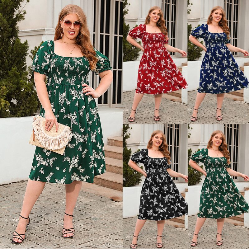 Bohemian Mid-Length Printed Holiday Dress - Image 4