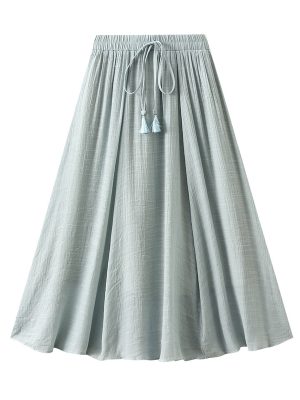 Retro Double Layer Mid-Length Dress: Vintage Chic