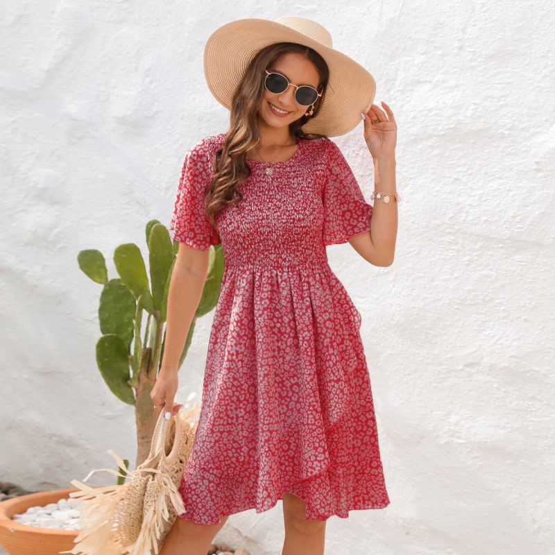 Slim Fit Chiffon Printed Dress - Image 2