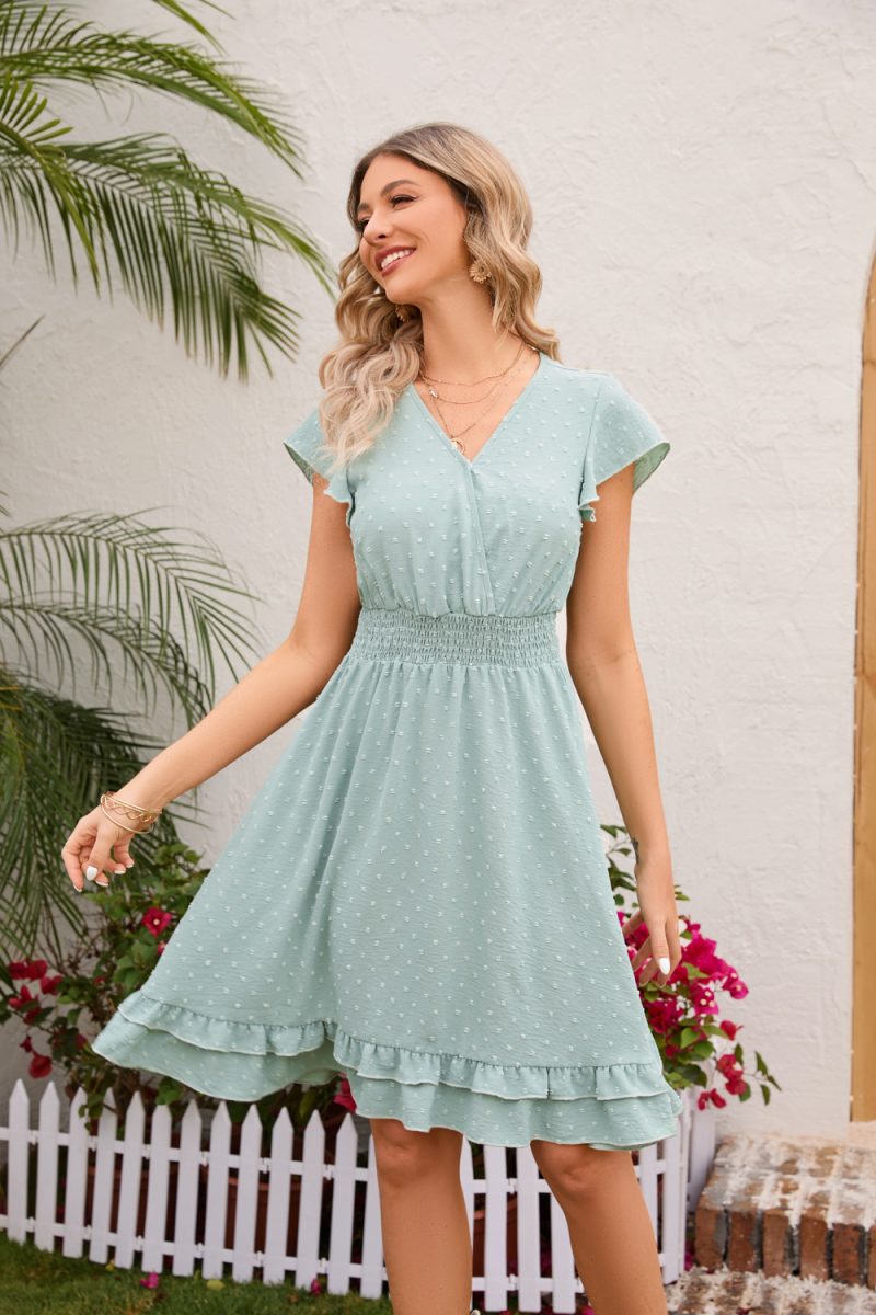 V-Neck Waist Slimming Summer Dress - Image 3