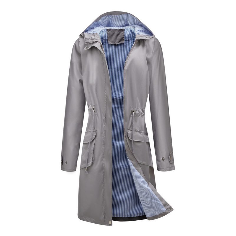 Waterproof Hooded Trench Coat - Image 4