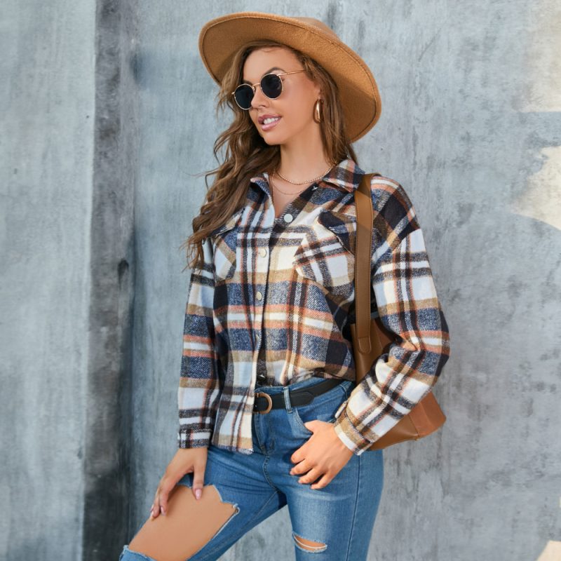 Flannel Plaid Long-Sleeve Shirt - Image 2