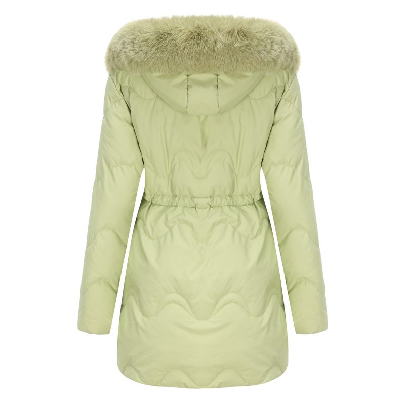 Wool Mid-Length Parka with Detachable Hat - Image 4