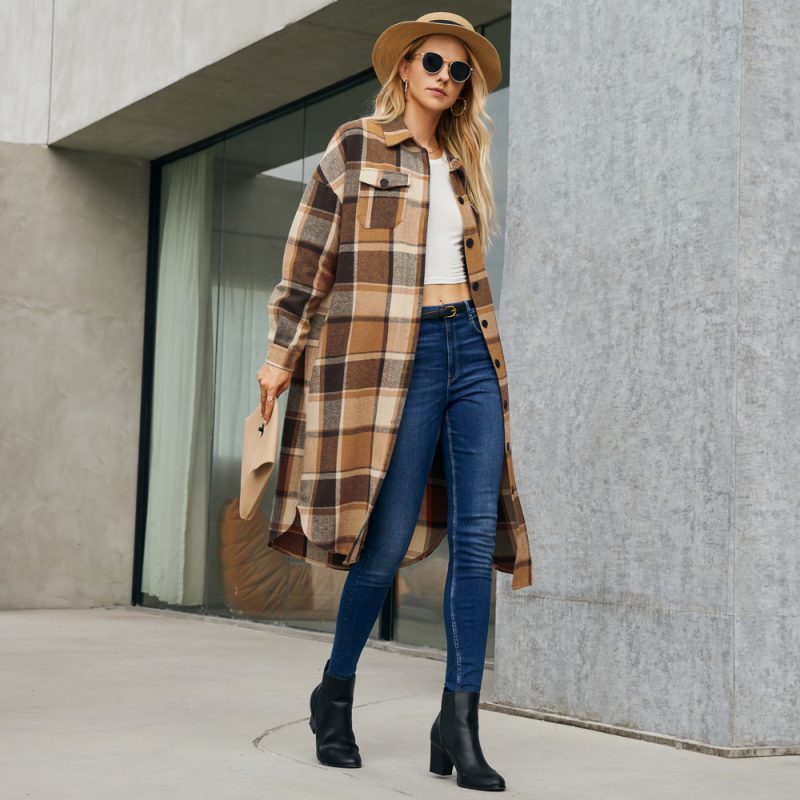 Mid-Length Single Breasted Wind Coat - Image 6