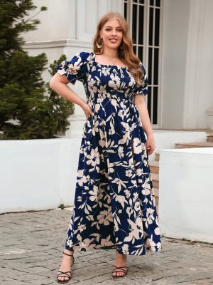 Printed Bohemian Mid-Length Dress