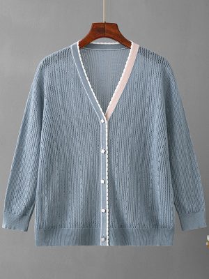 Ice Silk Knitted Cardigan: Summer Sun Protection