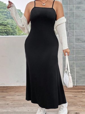 Plus Size Fishtail Cami Slim Sexy Dress