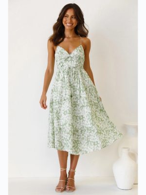 Sweet Spaghetti-Strap Floral Sundress – Spring/Summer