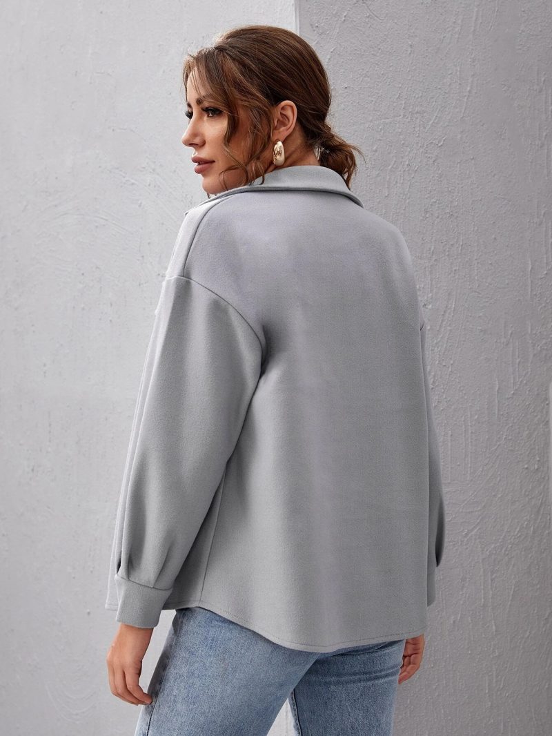 Winter Woolen Single-Breasted Coat - All-Match Baggy Style - Image 3