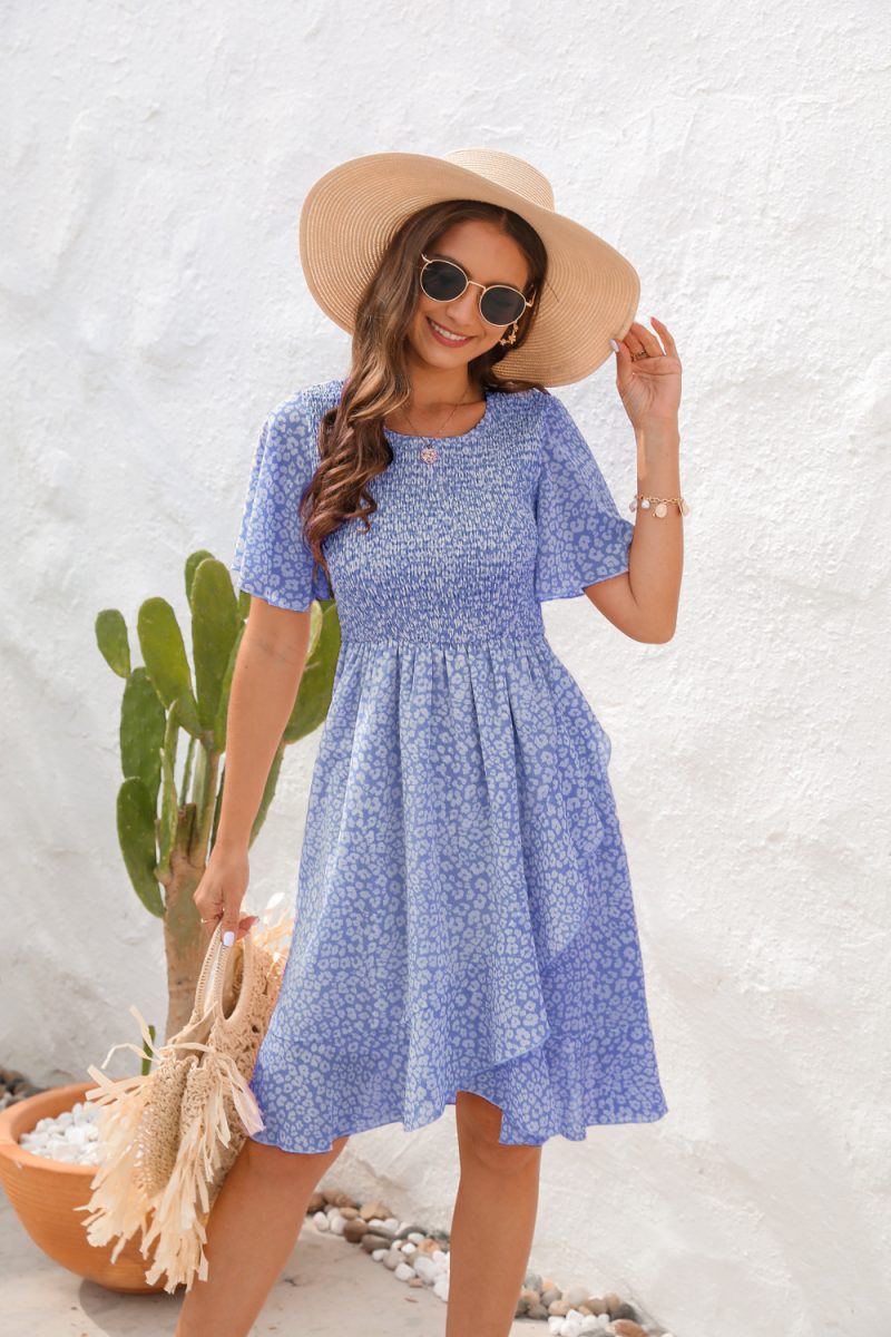 Slim Fit Chiffon Printed Dress - Image 5
