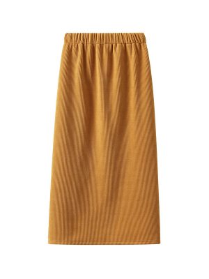 Corduroy Fleece-Lined Long Skirt: Autumn/Winter