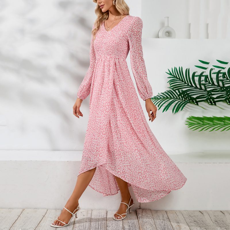 A-Line High Waist Maxi Dress - Spring Holiday - Image 2