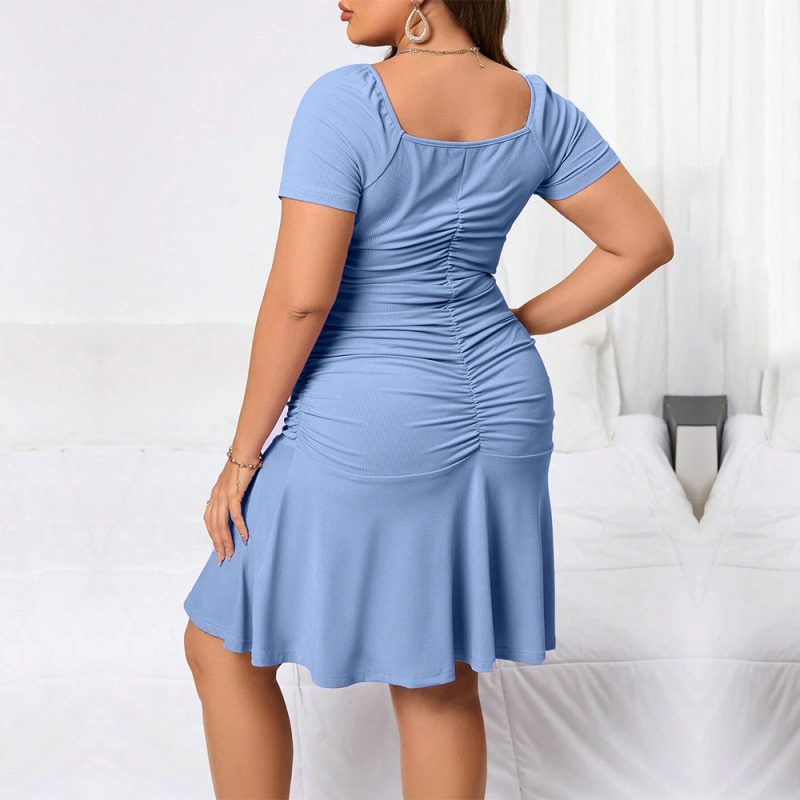 Plus Size Sexy V-Neck Fishtail Dress - Image 2