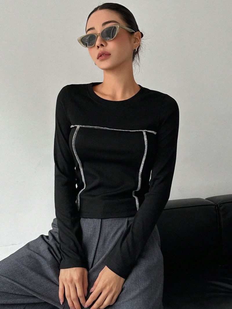 Autumn Long Sleeve Crafted Bottoming Shirt - Image 3