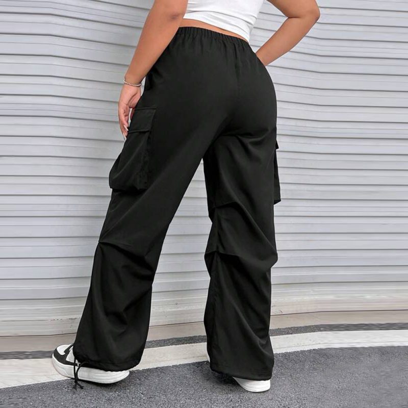 Plus Size Autumn Winter Elastic Waist Overalls - Image 3