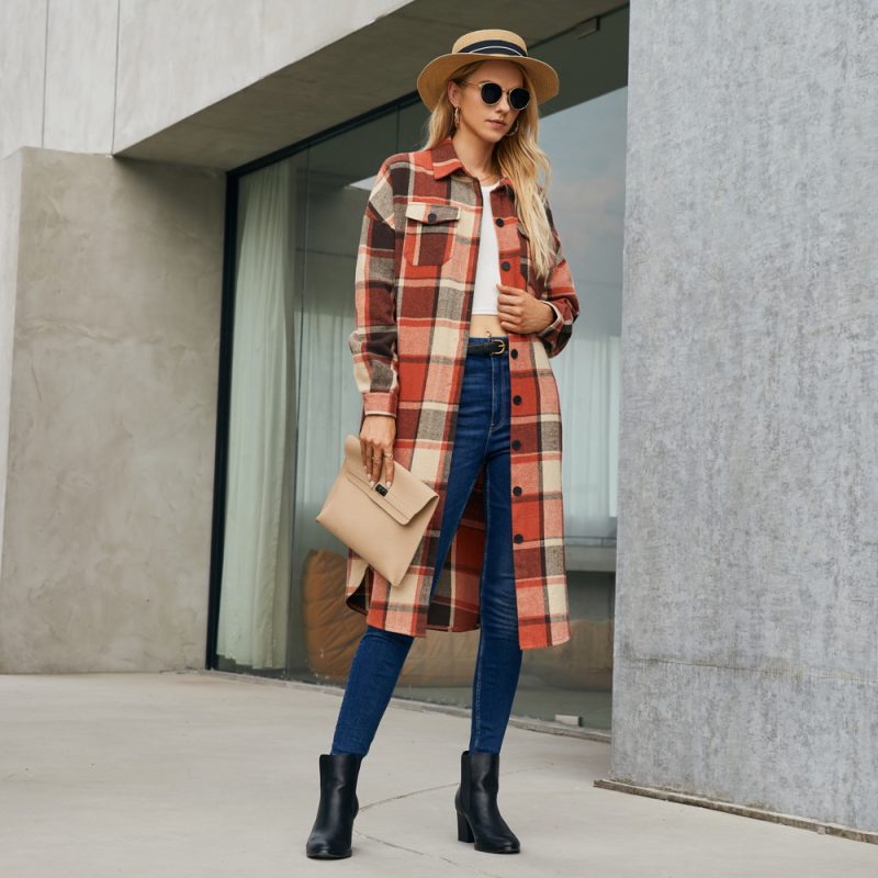 Mid-Length Single Breasted Wind Coat - Image 2