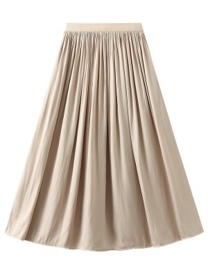 Summer Draping Silk Maxi Skirt