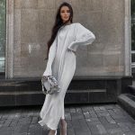 Pleated Round Neck, Long Sleeve