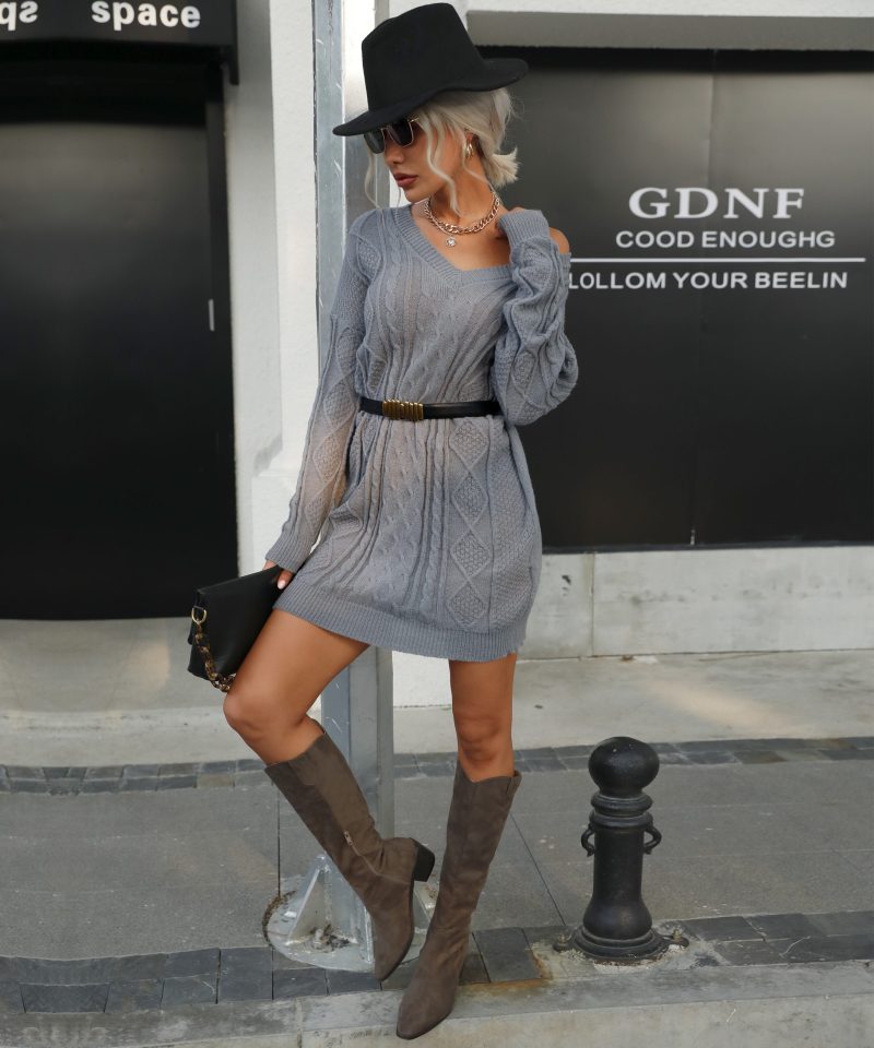 Cozy Twist Wool Dresses - Autumn Winter Style - Image 8