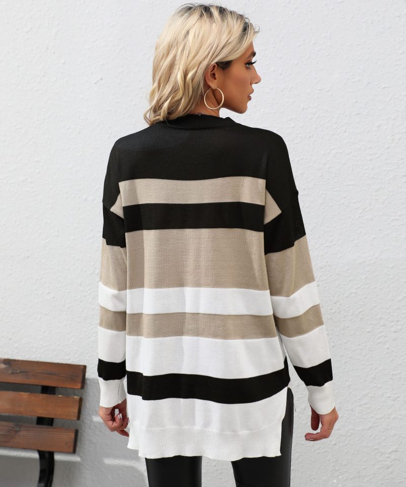Autumn Women's Long Sleeve Color Matching Sweater - Image 6
