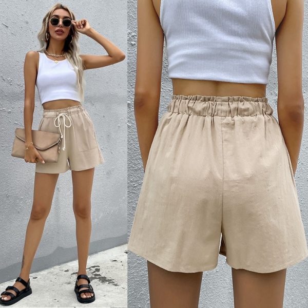 Casual Wide-Leg Drawstring Shorts - Image 5