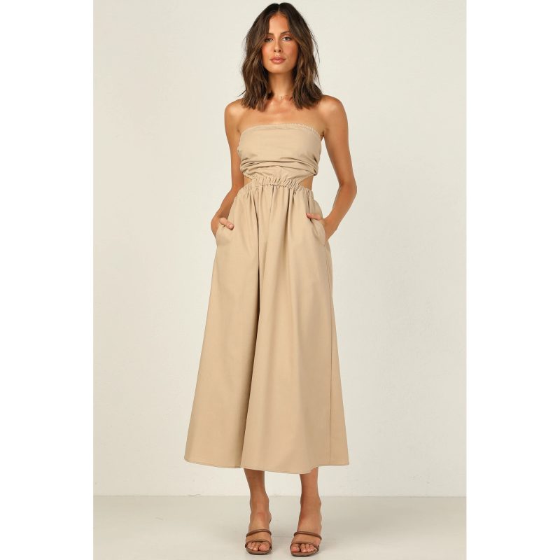 Maxi Strapless Chest-Wrapped Dress - Spring/Summer - Image 2