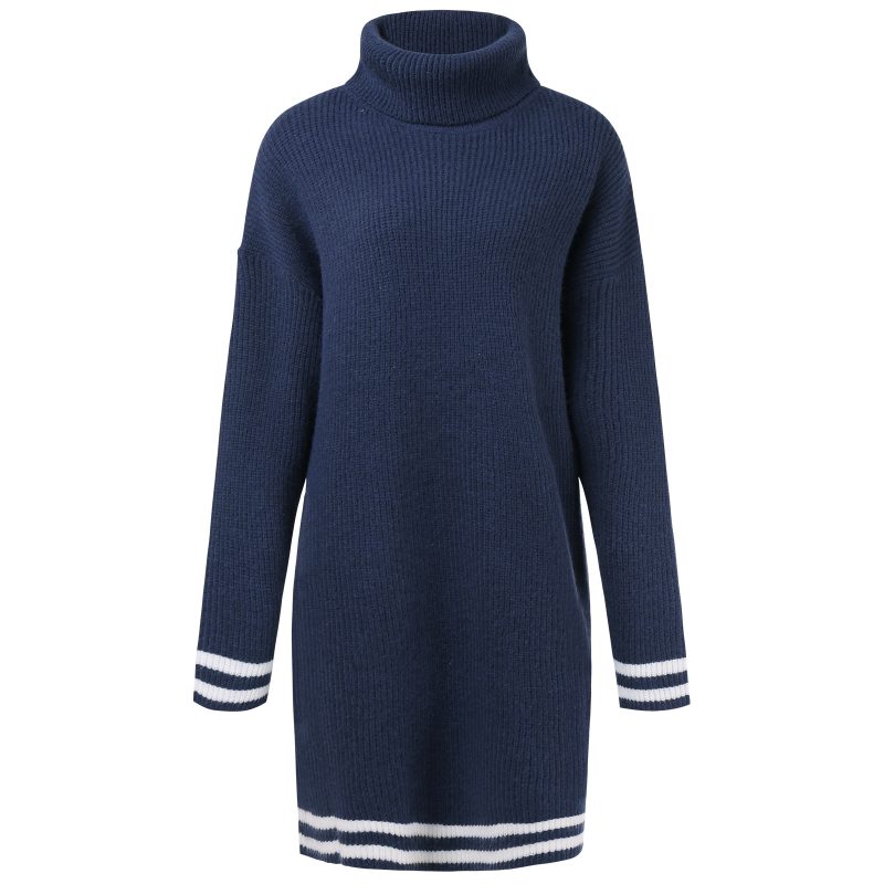 Turtleneck Knitted Dress: Cozy Woolen Elegance - Image 3