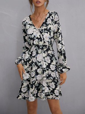 Slim Fit Long Sleeve Dress – Spring/Autumn Style