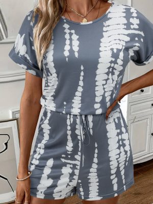 Printed Short Sleeve Jumpsuit – Summer Trend