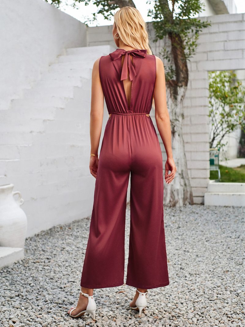 Chic Hollow Out Cutout Jumpsuit – Summer Self-Design - Image 2