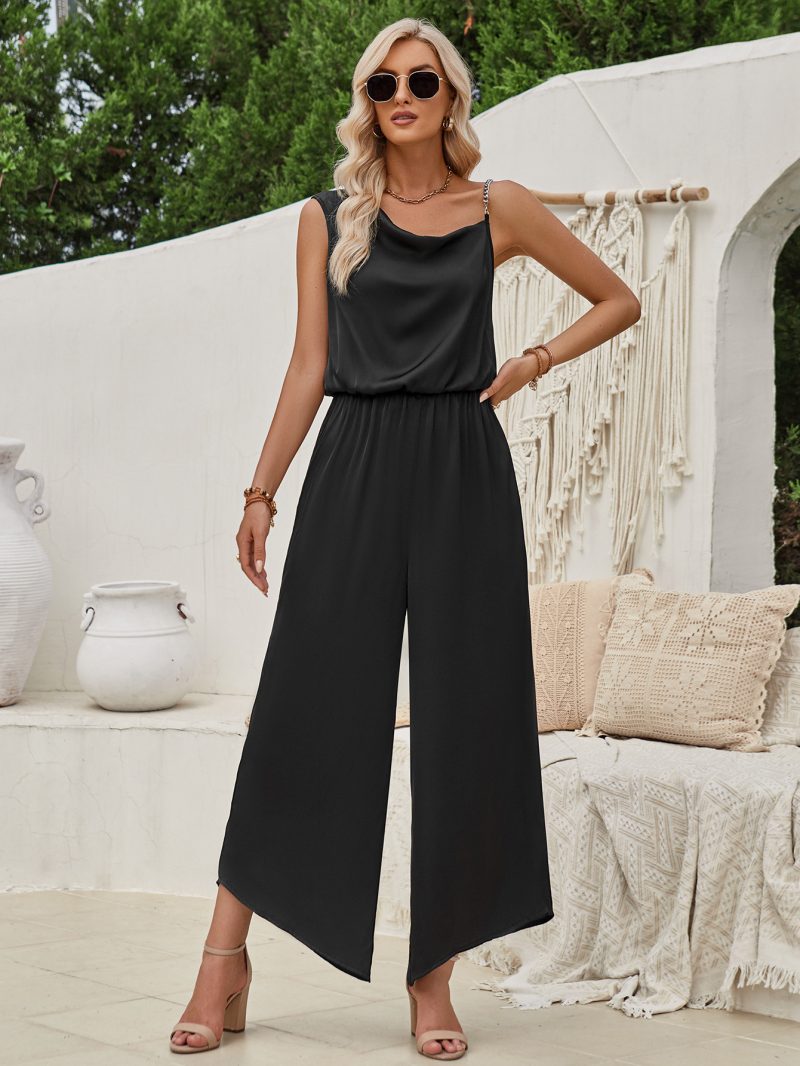 Suspender Waist Wide Leg Jumpsuit - Image 2