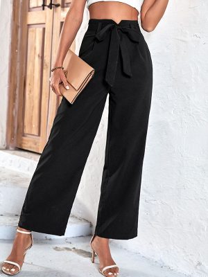 Black Cropped Casual Pants – Summer Style