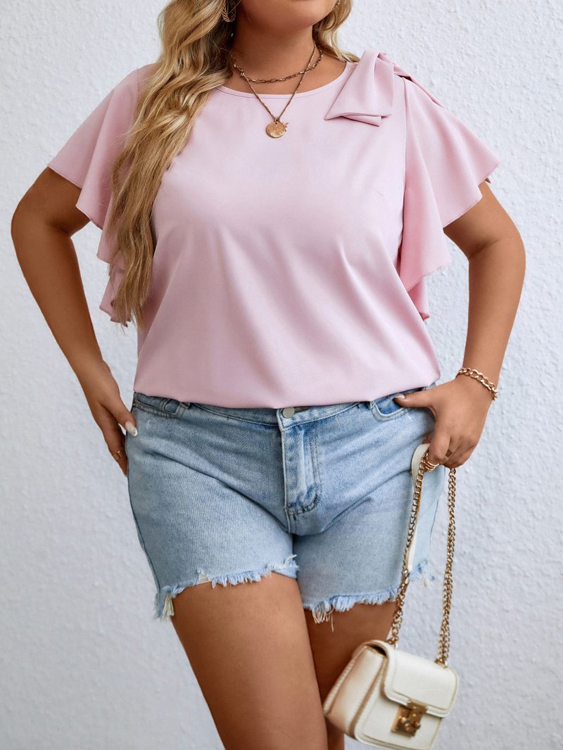 Loose Ruffle Sleeve Top - Summer Casual - Image 4