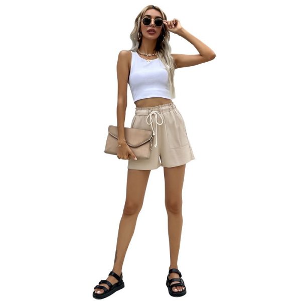 Casual Wide-Leg Drawstring Shorts - Image 4