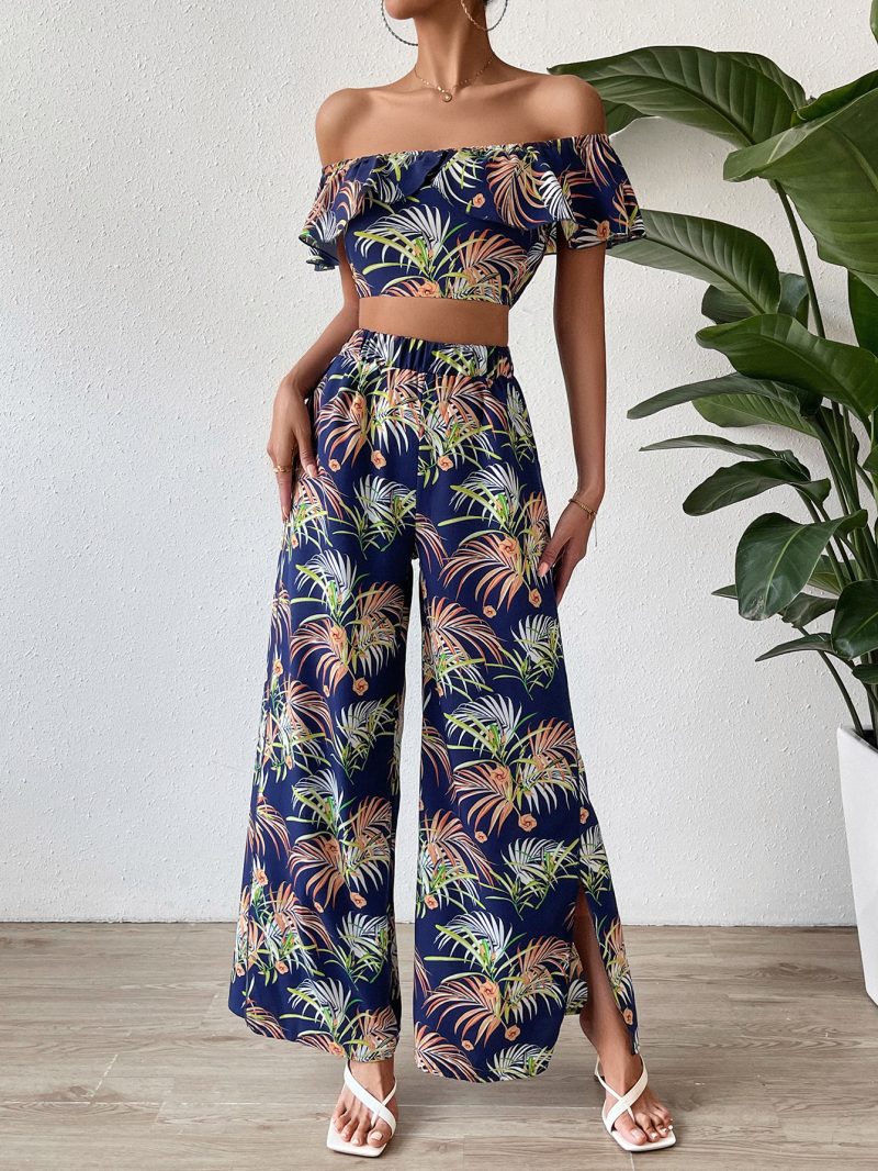 Tropical Off-Shoulder Suit - Summer Bliss - Image 2