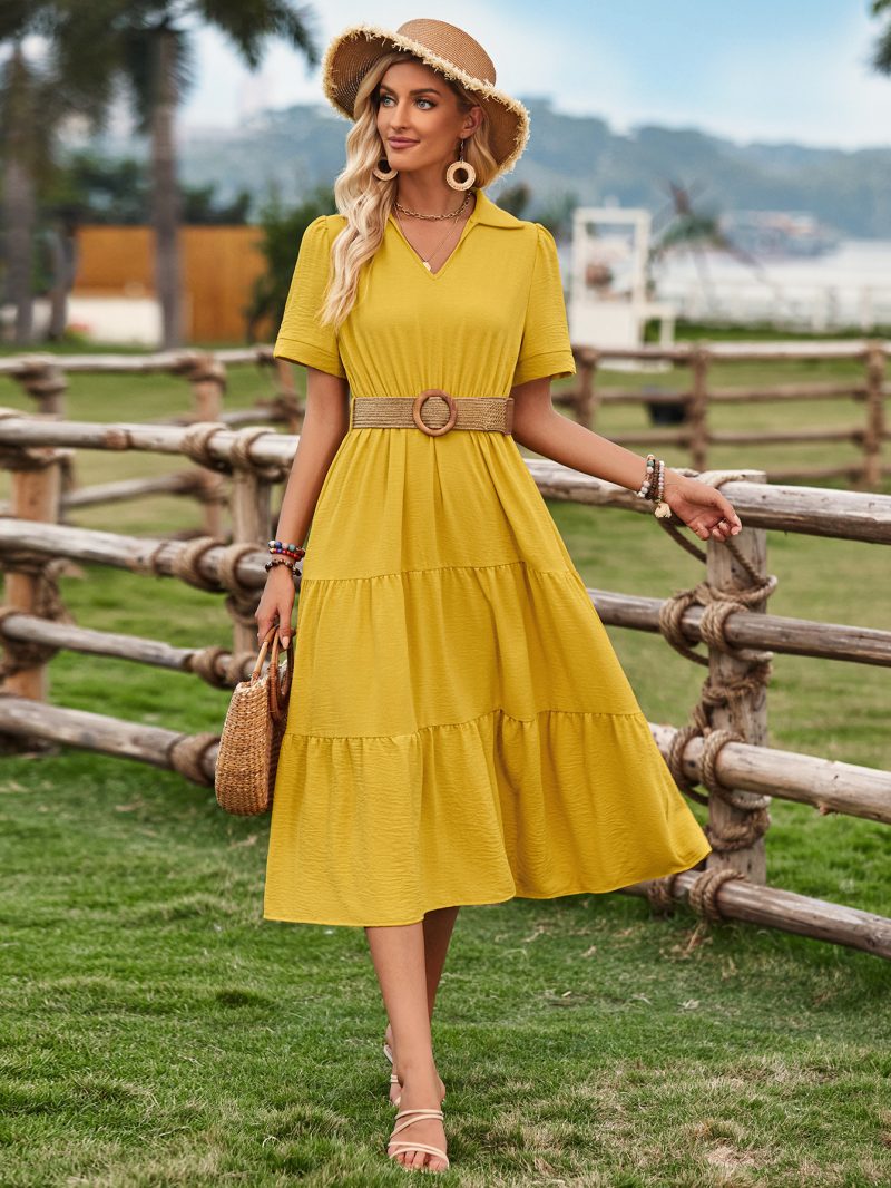 Sunshine Lace-up Dress - Casual Summer Women - Image 4