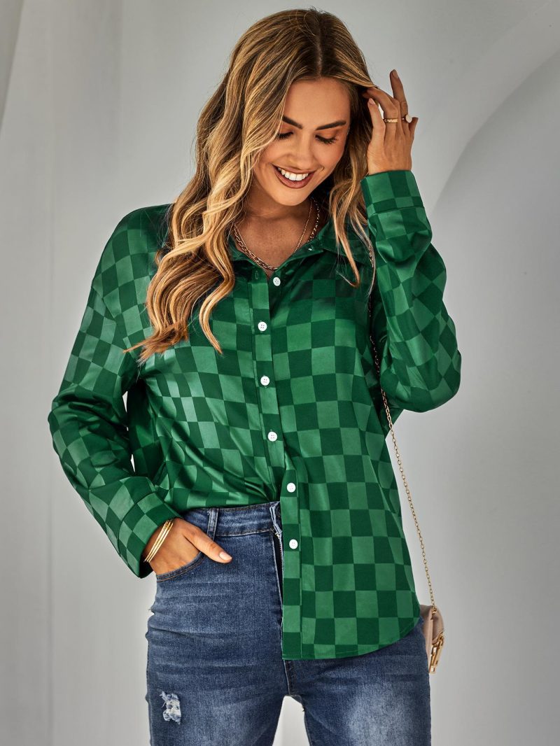 Checked Cardigan Shirt - Winter Style - Image 3