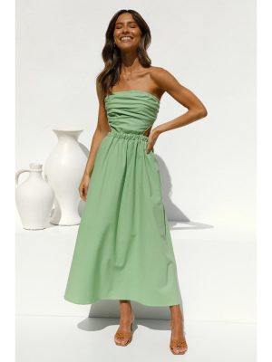 Maxi Strapless Chest-Wrapped Dress – Spring/Summer