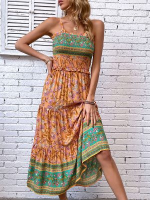 Printed Sling Summer Dress – Women’s Fashion