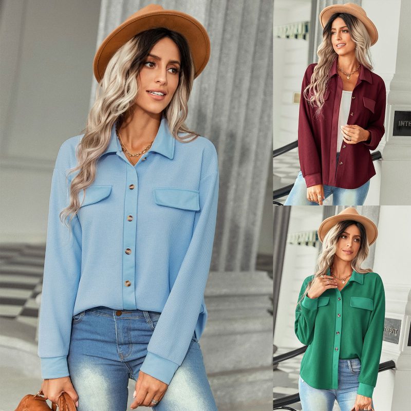 Waffle Knit Shirt: Cozy Style for Fall - Image 4