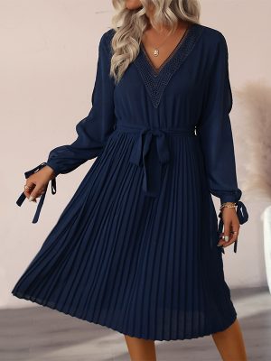 Chic Hollow Out Cutout Long Sleeve Dress