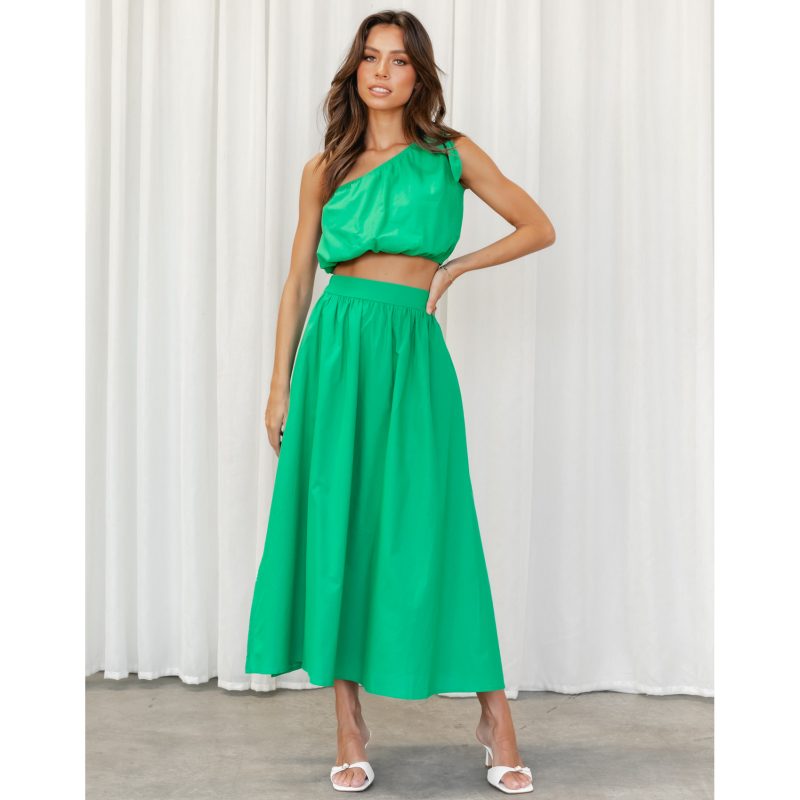Solid Color Office Two Piece Dress - Spring/Summer - Image 3