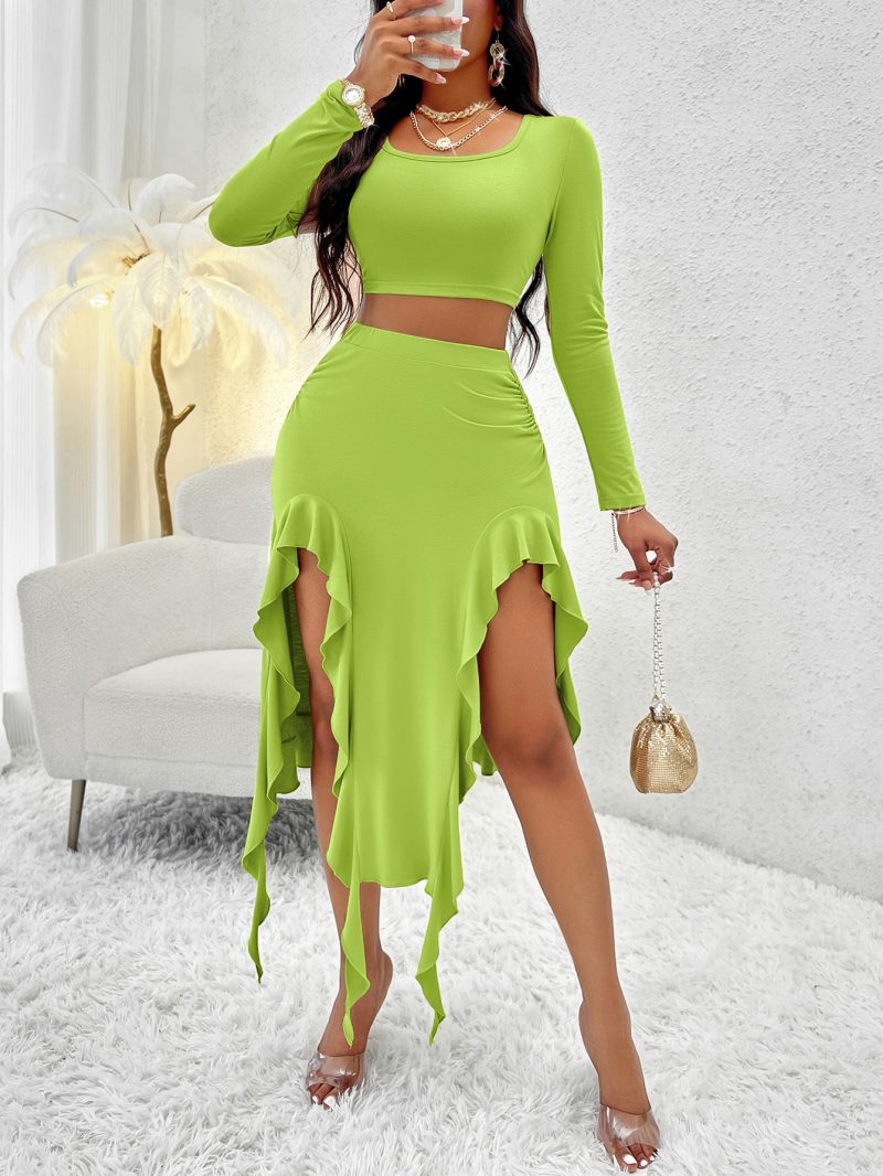 Ruffled Skirt Set - Fall Fashion - Image 3