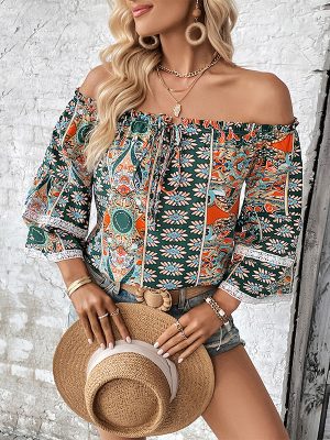 Chic Floral Print Women’s Shirt