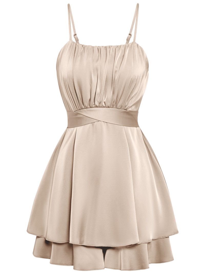 Solid Color Sling Waist Jumpsuit - Spring/Summer - Image 4