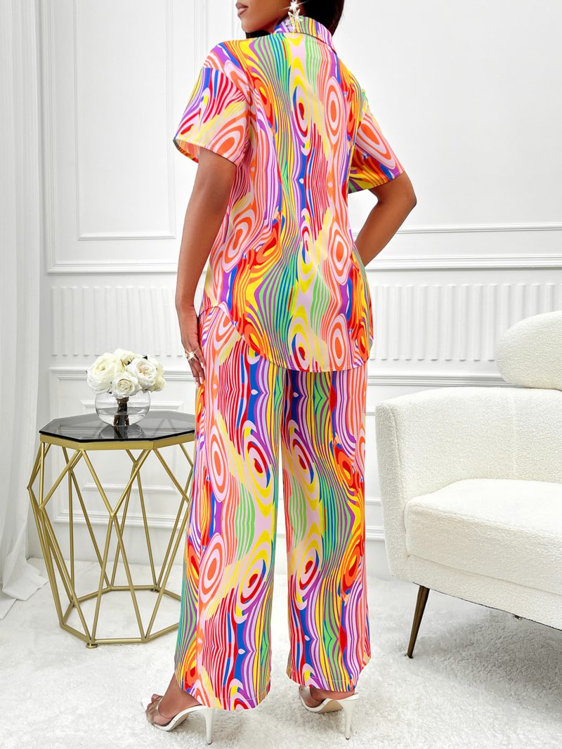 Printed Long Sleeve Set - Summer - Image 5